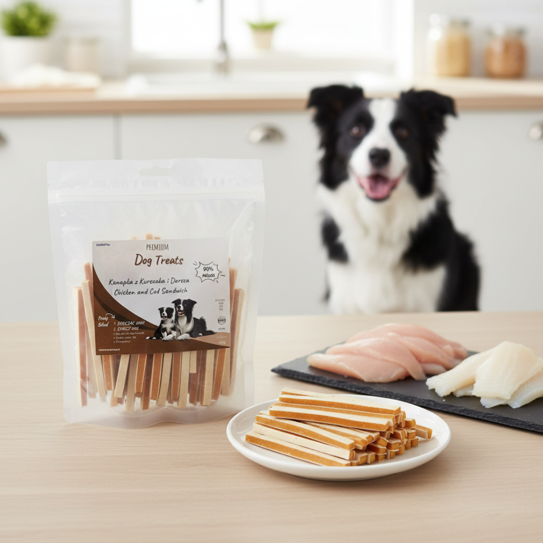 Przysmak dla Psa - Kanapka z Kurczaka i Dorsza 500g 4 Przysmak dla Psa – Kanapka z Kurczaka i Dorsza 500g
